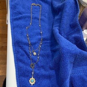Lucky Brand  Gold tone multi layer Pendant Necklace